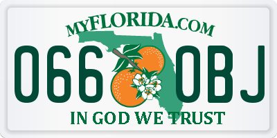 FL license plate 0660BJ