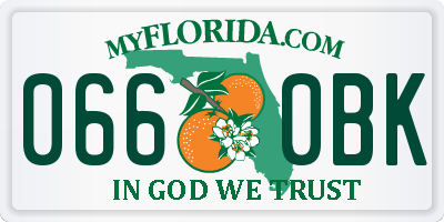 FL license plate 0660BK