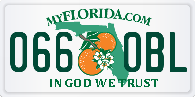FL license plate 0660BL