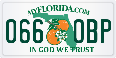 FL license plate 0660BP