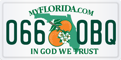 FL license plate 0660BQ