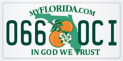 FL license plate 0660CI