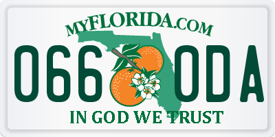 FL license plate 0660DA