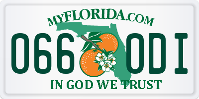 FL license plate 0660DI