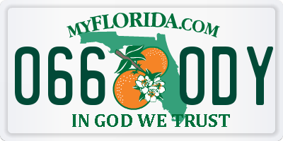 FL license plate 0660DY