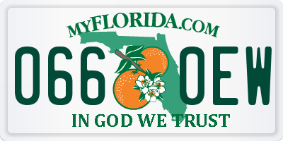 FL license plate 0660EW