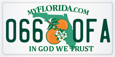 FL license plate 0660FA