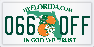 FL license plate 0660FF