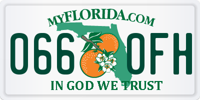 FL license plate 0660FH