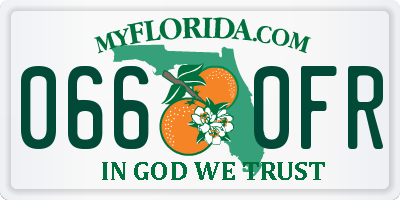 FL license plate 0660FR