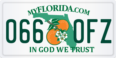 FL license plate 0660FZ
