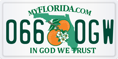 FL license plate 0660GW