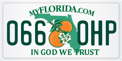 FL license plate 0660HP
