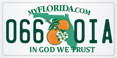 FL license plate 0660IA