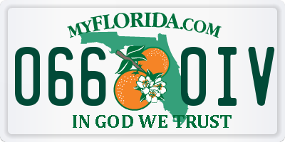 FL license plate 0660IV