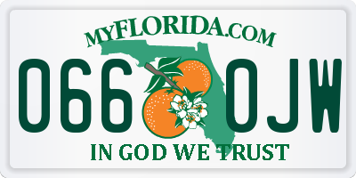 FL license plate 0660JW