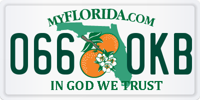 FL license plate 0660KB