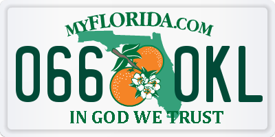 FL license plate 0660KL