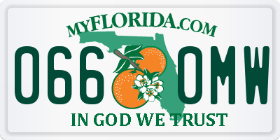 FL license plate 0660MW