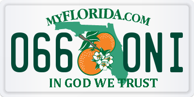 FL license plate 0660NI