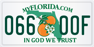 FL license plate 0660OF
