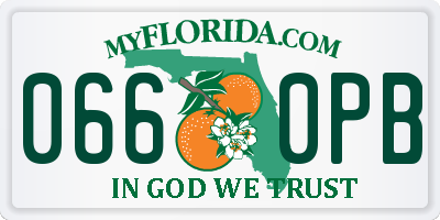 FL license plate 0660PB