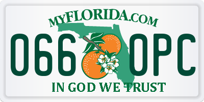 FL license plate 0660PC