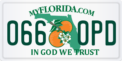 FL license plate 0660PD