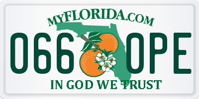 FL license plate 0660PE