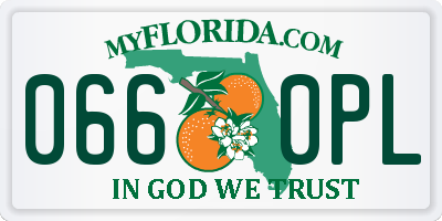 FL license plate 0660PL