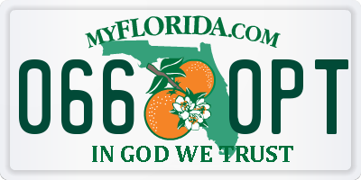 FL license plate 0660PT