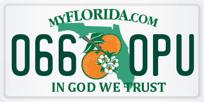 FL license plate 0660PU