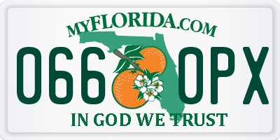 FL license plate 0660PX