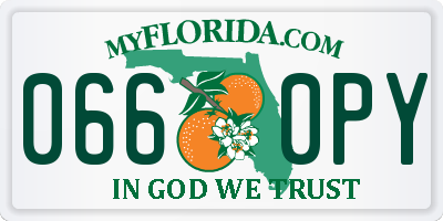 FL license plate 0660PY