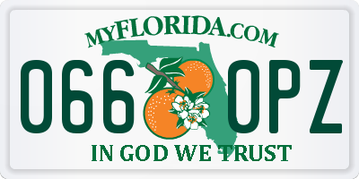 FL license plate 0660PZ