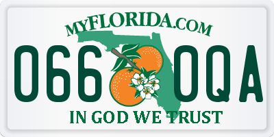 FL license plate 0660QA