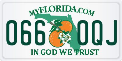 FL license plate 0660QJ