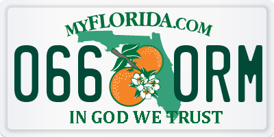 FL license plate 0660RM