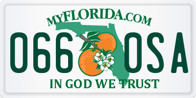 FL license plate 0660SA