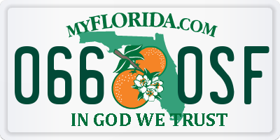 FL license plate 0660SF