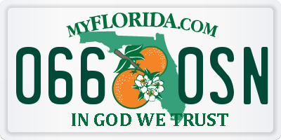 FL license plate 0660SN