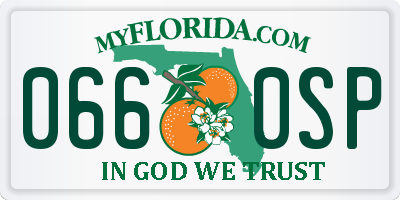 FL license plate 0660SP