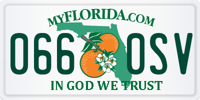 FL license plate 0660SV