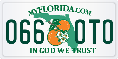 FL license plate 0660TO