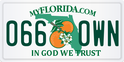 FL license plate 0660WN