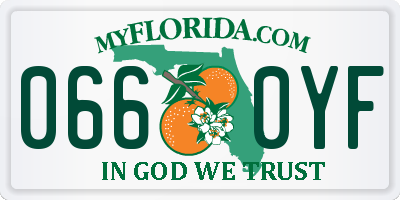 FL license plate 0660YF