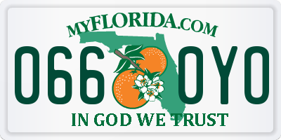 FL license plate 0660YO