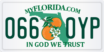 FL license plate 0660YP