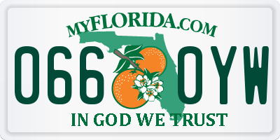 FL license plate 0660YW