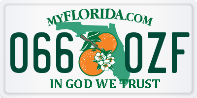 FL license plate 0660ZF